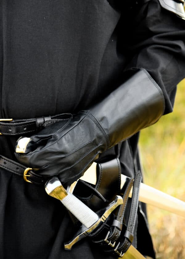 Stulpenhandschuhe, schwarz