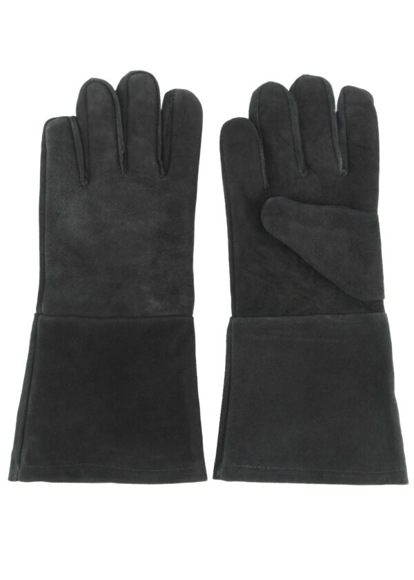 1616000102_handschuhe_wildlederhandschuhe_wildleder_schwarz_mittelalter Rukavica s manžetou z čiernej jelenice