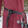 Mittelalter Schwertgürtel aus schwarzem Leder