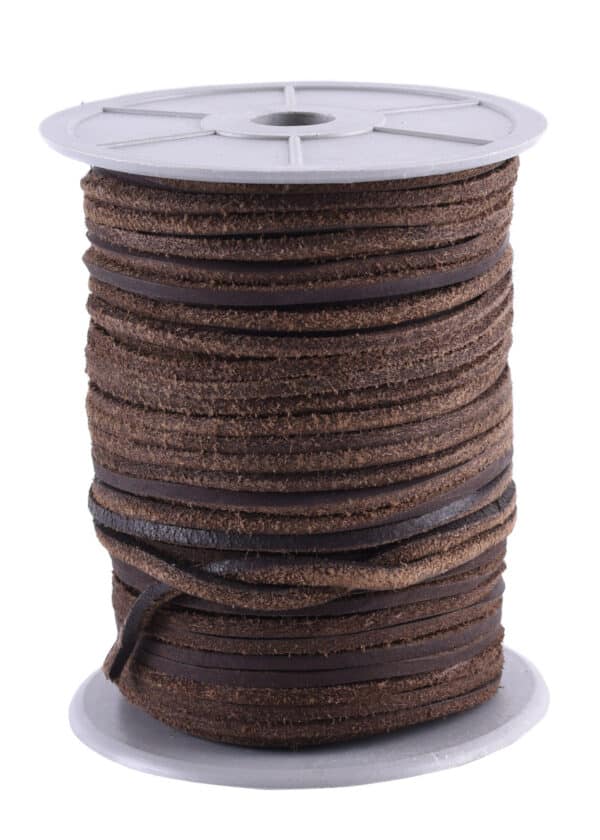 Lederband, Vierkantriemen 2,8 mm, verschiedene Farben, 50 m Rolle