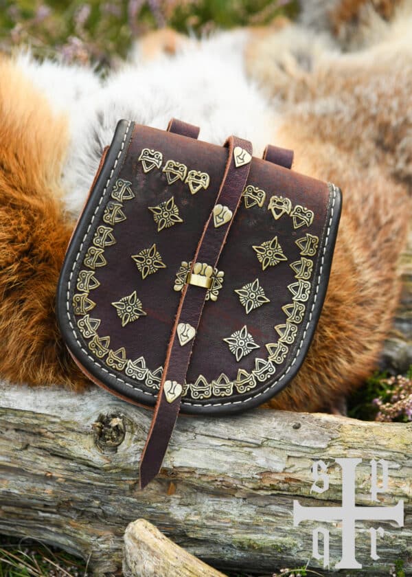 Tarsoly Tasche, Wikinger-Gürteltasche aus Leder