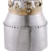 Grosser Königlicher Topfhelm mit Krone, 1,6 mm Stahl