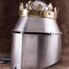 Grosser Königlicher Topfhelm mit Krone, 1,6 mm Stahl