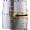 Grosser Topfhelm, 14. Jh., 1,6 mm Stahl