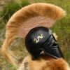 Italo-Korintherhelm mit Helmbusch, schwarz, verziert
