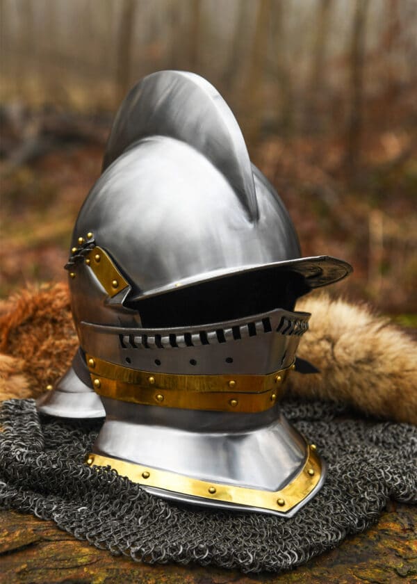 Burgonet, oder Sturmhaube, 1,2 mm Stahl