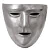 Römische Gesichtsmaske, Messing verzinnt