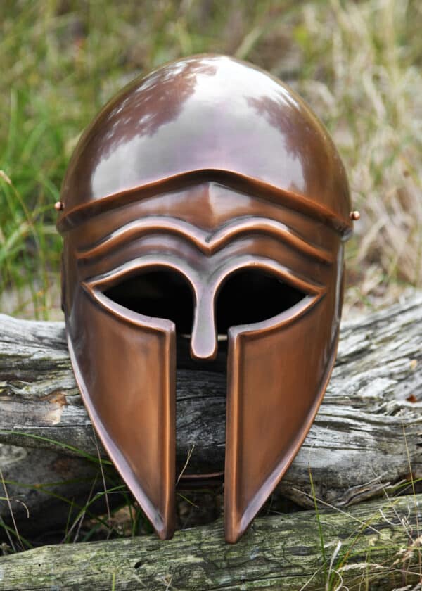 Italo-Korintherhelm, Stahl in Antikfinish