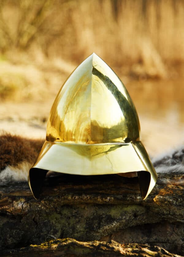 Böotischer Helm, Griechischer Helm aus Messing, 4. Jh. v. Chr.