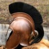 Griechischer Helm aus Troja mit Helmbusch