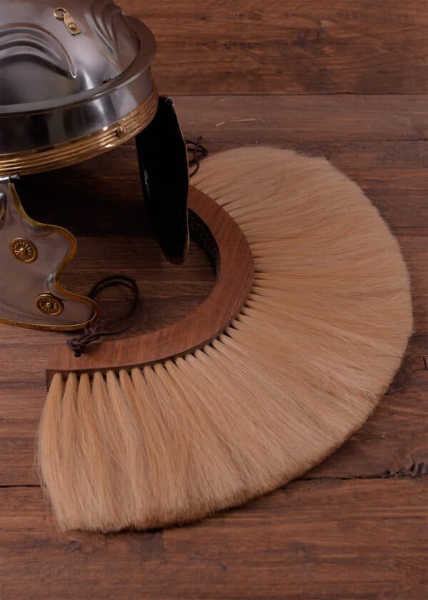 Römischer Helmbusch aus Holz, Crista, blond