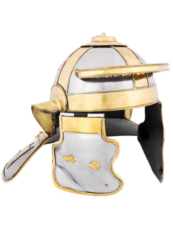 Niedermörmter Italic -H-, Römerhelm, Stahl und Messing