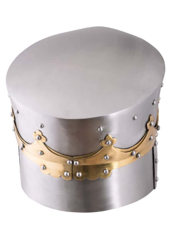 Kreuzritter-Topfhelm, 13. Jh., 1,6 mm Stahl