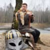 Wikinger Brillenhelm, Spangenhelm mit Brünne