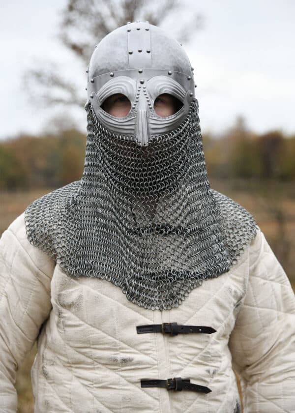 Vendelhelm mit Kettenbrünne, 1,2 mm Stahl