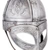 Vikingská okuliarová prilba s koženou vložkou, 10. storočie, 1,6 mm oceľ