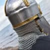 Coppergate Helm, mit unvernieteter Kettenbrünne, 1,6 mm Stahl