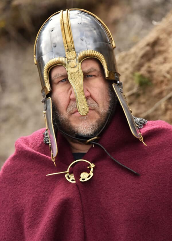 Coppergate Helm, mit vernieteter Kettenbrünne, 1,6 mm Stahl