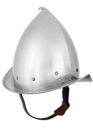 Spitzer Morion Helm mit Lederinlet