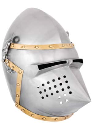 Beckenhaube, Hundsgugel, ca. 1390, 1,6 mm Stahl