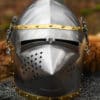 Beckenhaube, Hundsgugel, ca. 1390, 1,6 mm Stahl