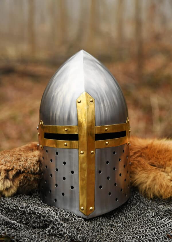 Topfhelm -Sugar Loaf-, ca.1330, 1,6 mm Stahl