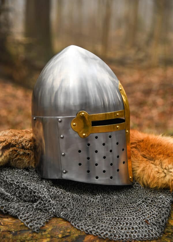 Topfhelm -Sugar Loaf-, ca.1330, 1,6 mm Stahl