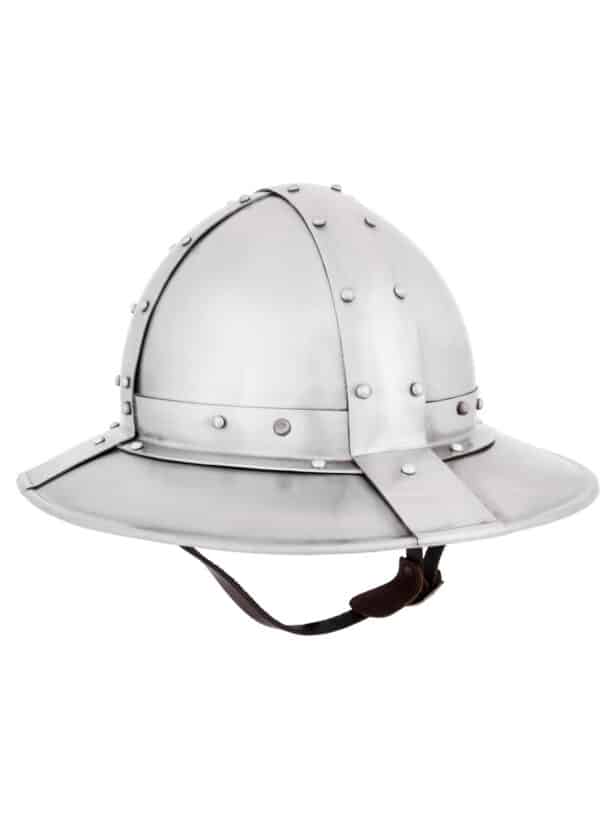 Eisenhut mit Bändern, 14. Jh., 1,6 mm Stahl