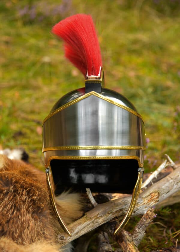 Attischer Helm mit Haarbusch, 1,6 mm Stahl