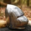 Beckenhaube mit Visier, 14. Jh., 2 mm Stahl