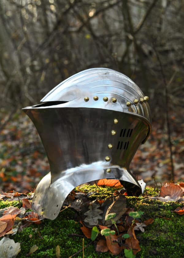 Deutscher Stechhelm, um 1500, 1,6 mm Stahl