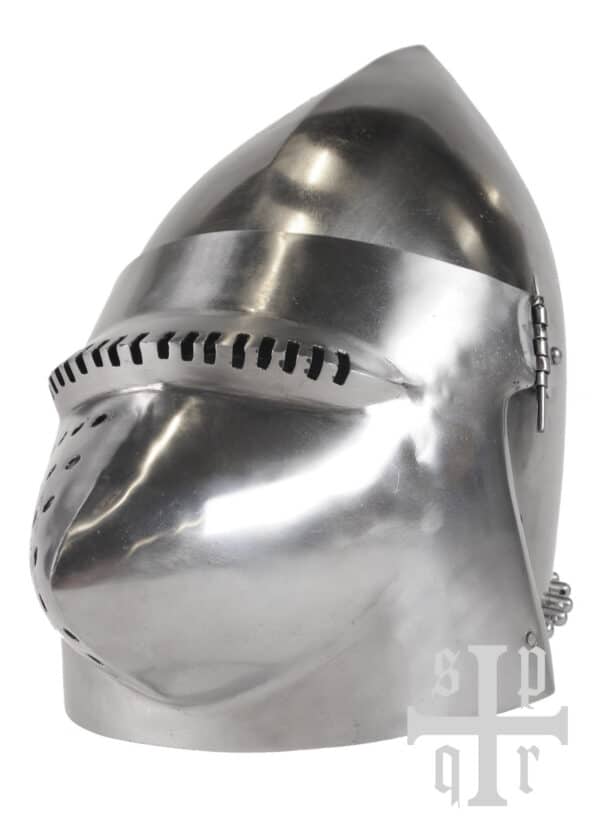 Hundsgugel, Mittelalter-Helm, Schloss Churburg ca. 1395, 1,2 mm Stahl