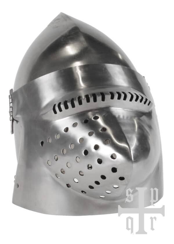 Hundsgugel, Mittelalter-Helm, Schloss Churburg ca. 1395, 1,2 mm Stahl