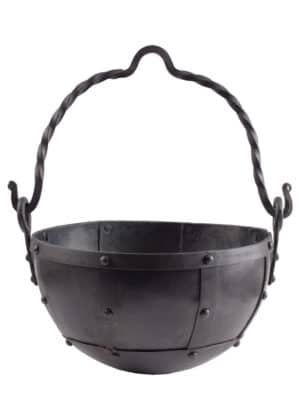 1916435900_lagertopf_mittelalter_cauldron Mittlerer vernieteter Lagertopf, ca. 9 Liter