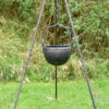 1916436000b_lagertopf_cauldron_mittelalter Kleiner vernieteter Lagertopf, ca. 3,5 Liter