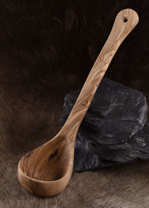 Schöpfkelle aus Olivenholz, ca. 35 cm