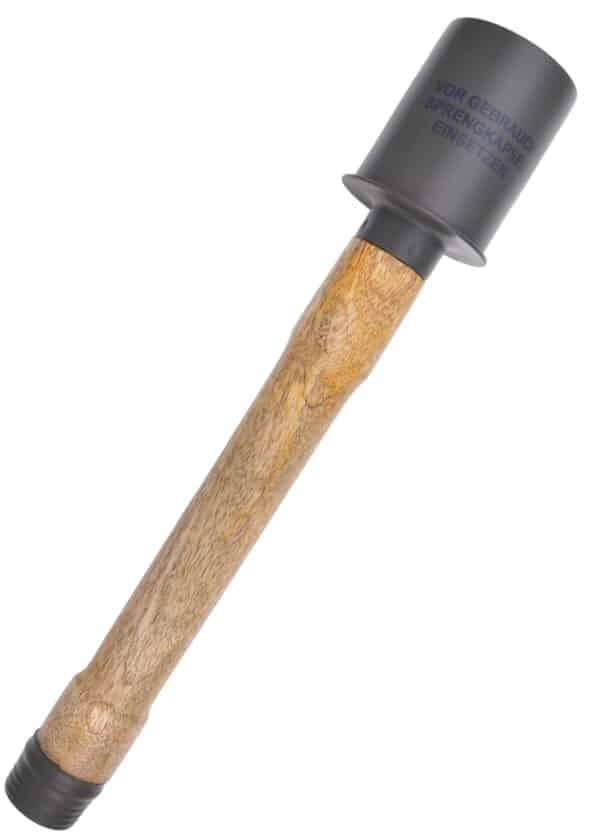 Nemecký ručný granát s násadou, replika, drevo a kov, 36 cm
