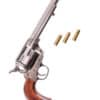 Colt-Revolver .45, US-Kavallerie 1873, Poliertes Nickel-Finish & Holz, Replik