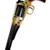 Remington 1858, perkusný revolver, čierny s mosadzným rámom, replika