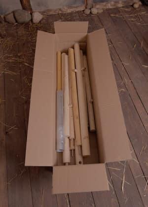 Holzstangenpaket, Historisches Truppenzelt 4,50 x 3,00 m