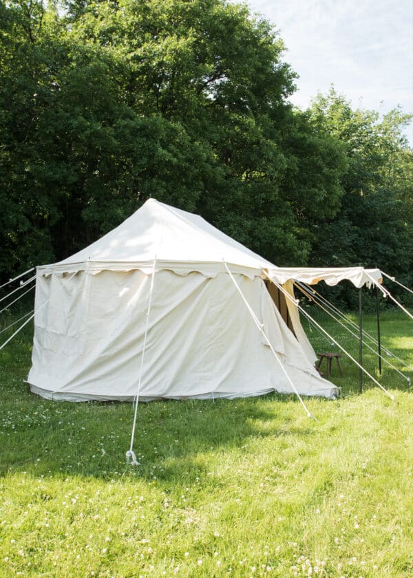 Ritterzelt Burgund, 5 x 8 m, 425 gsm, naturfarben