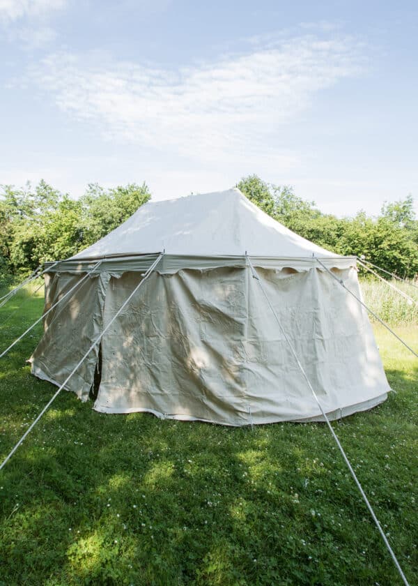 Ritterzelt Burgund, 5 x 8 m, 425 gsm, naturfarben
