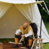 Sachsenzelt Jorvik, 2 x 4 m, 340 gsm, naturfarben