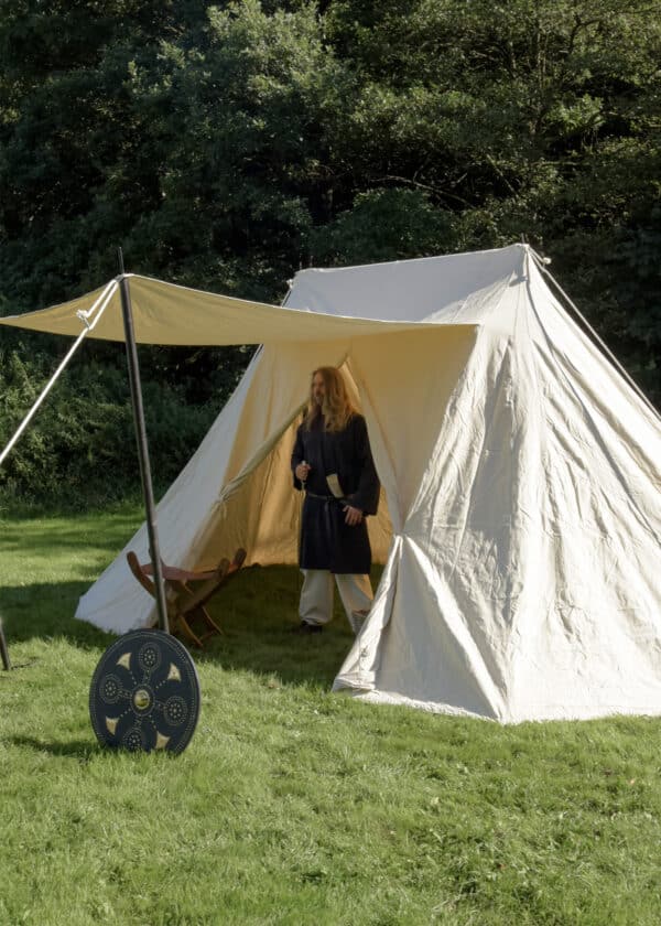 Sachsenzelt Jorvik, 4 x 6 m, 425 gsm, naturfarben