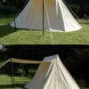 Sachsenzelt Jorvik, 4 x 6 m, 425 gsm, naturfarben