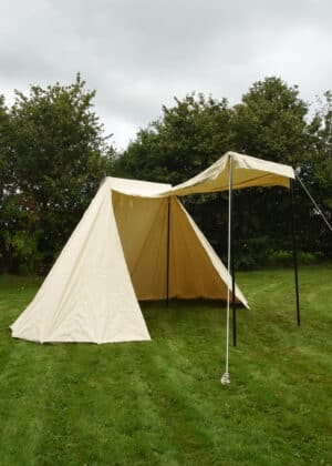 Sächsisches Händlerzelt, 4 x 2,5 m, 425 gsm, naturfarben