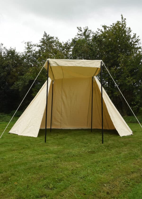Sächsisches Händlerzelt, 4 x 6 m, 425 gsm, naturfarben