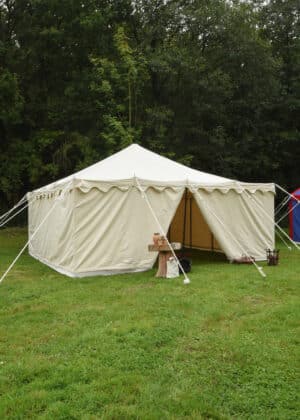 Ritterzelt Herold, 6 x 6 m, 425 gsm, naturfarben