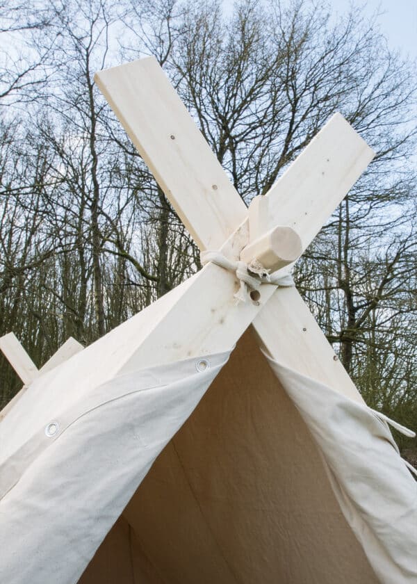 Wikingerzelt, 2 x 2.3 x 1.8 m, 350 gsm, naturfarben