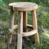 Holz-Hocker, ca. 45 cm hoch